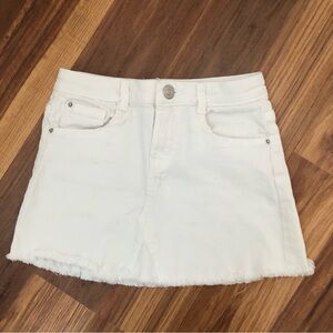 Zara Kids White Denim Mini Skirt size 6